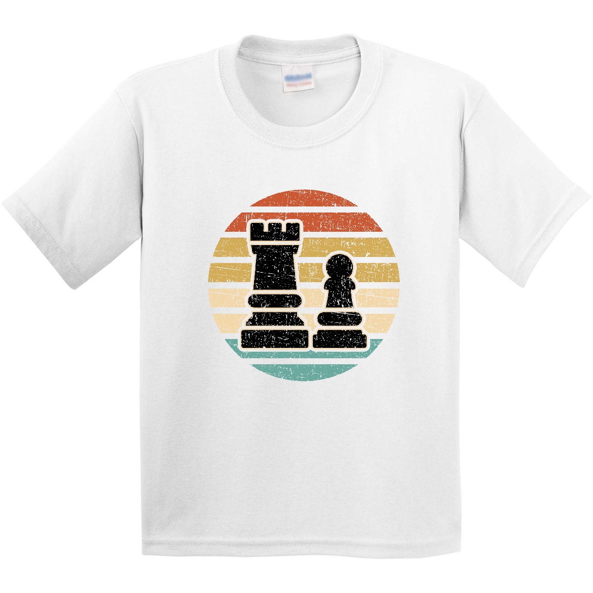 Inktastic Chess Player Retro Sunset Youth T-Shirt Competition Club Tee Kids Teen - Picture 10 of 10
