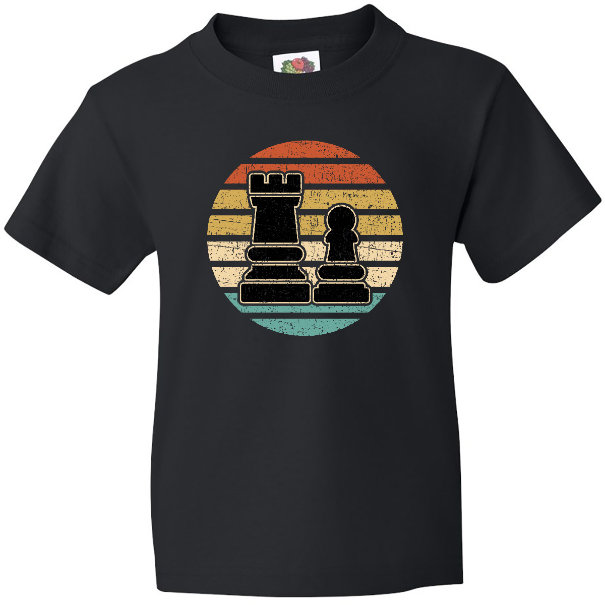 Inktastic Chess Player Retro Sunset Youth T-Shirt Competition Club Tee Kids Teen - Picture 3 of 9