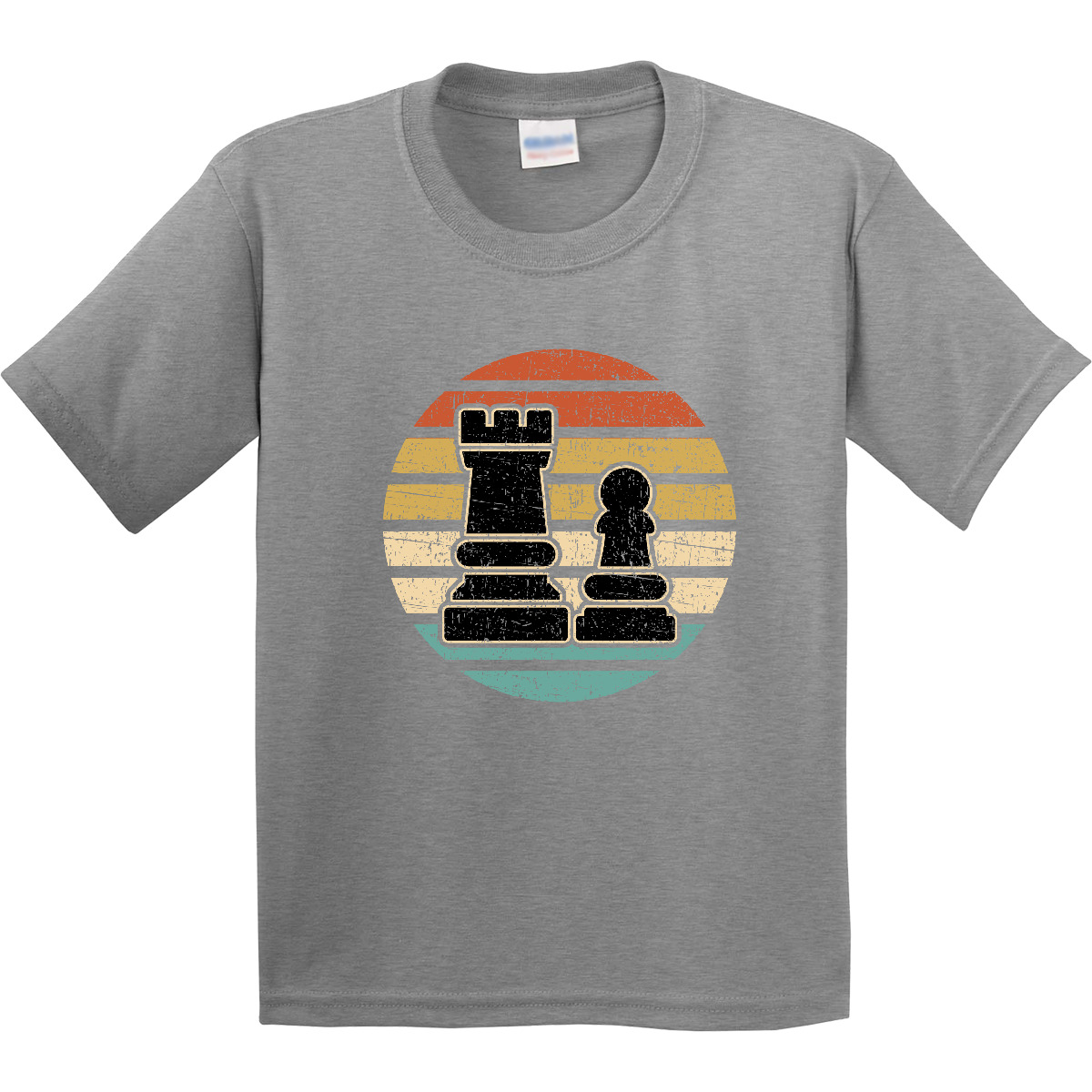 Inktastic Chess Player Retro Sunset Youth T-Shirt Competition Club Tee Kids Teen - Picture 4 of 10