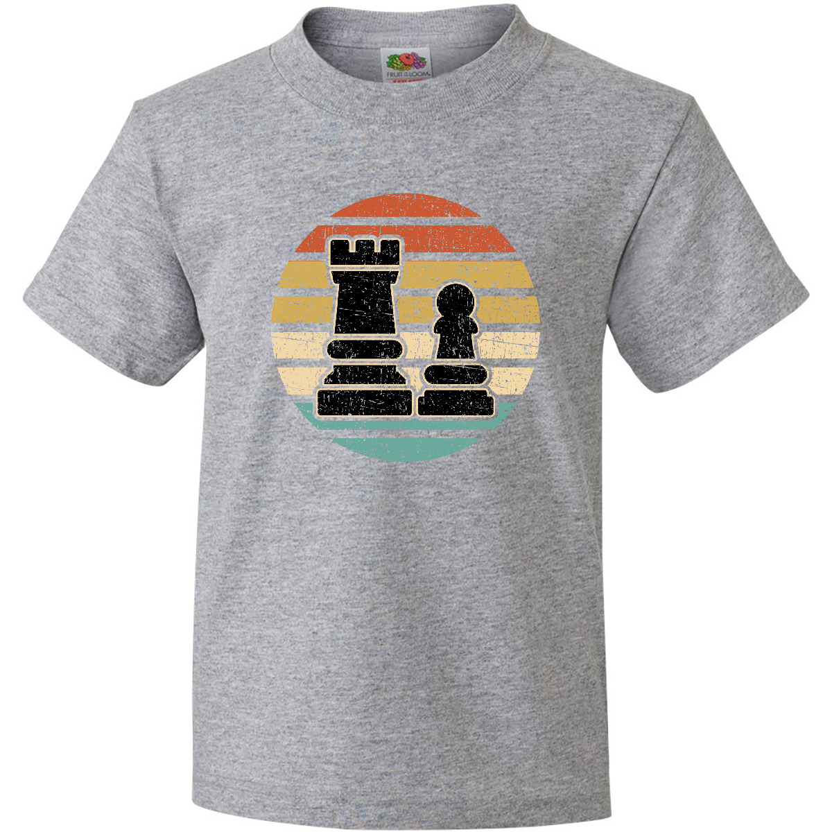 Inktastic Chess Player Retro Sunset Youth T-Shirt Competition Club Tee Kids Teen - Picture 4 of 9