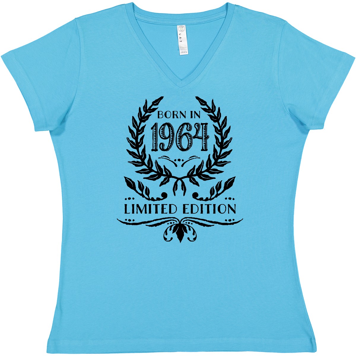 Inktastic Born In 1964 Limited Edition Women's V-Neck T-Shirt Birthdays Adult - Picture 2 of 6