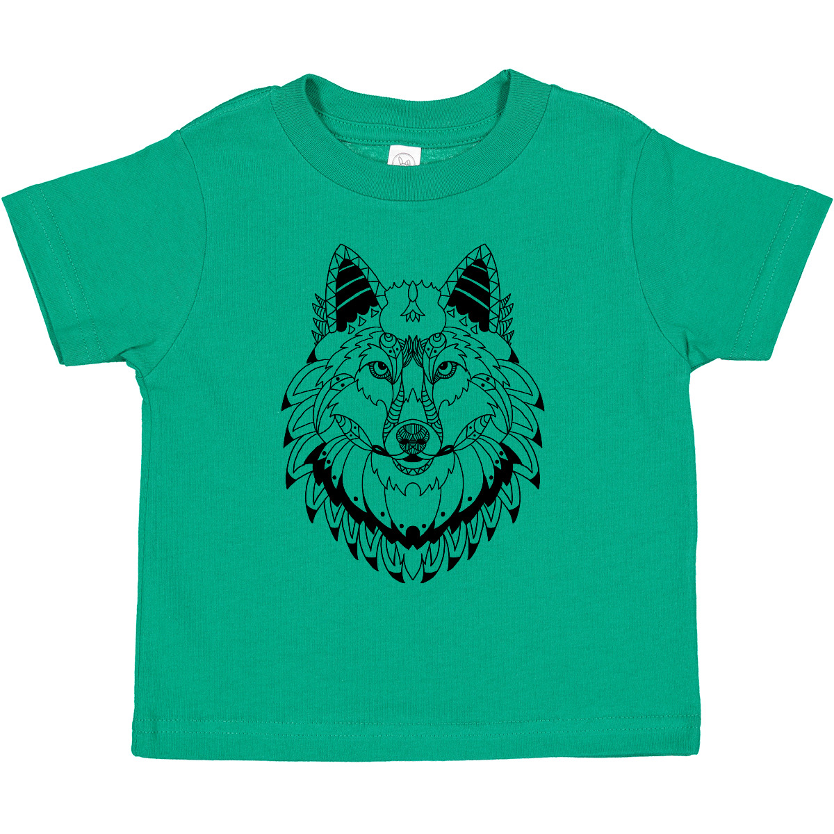 Inktastic Tribal Wolfskopf Kleinkind T-Shirt Tiere Tier Wild Wald Leben Stamm - Bild 5 von 12