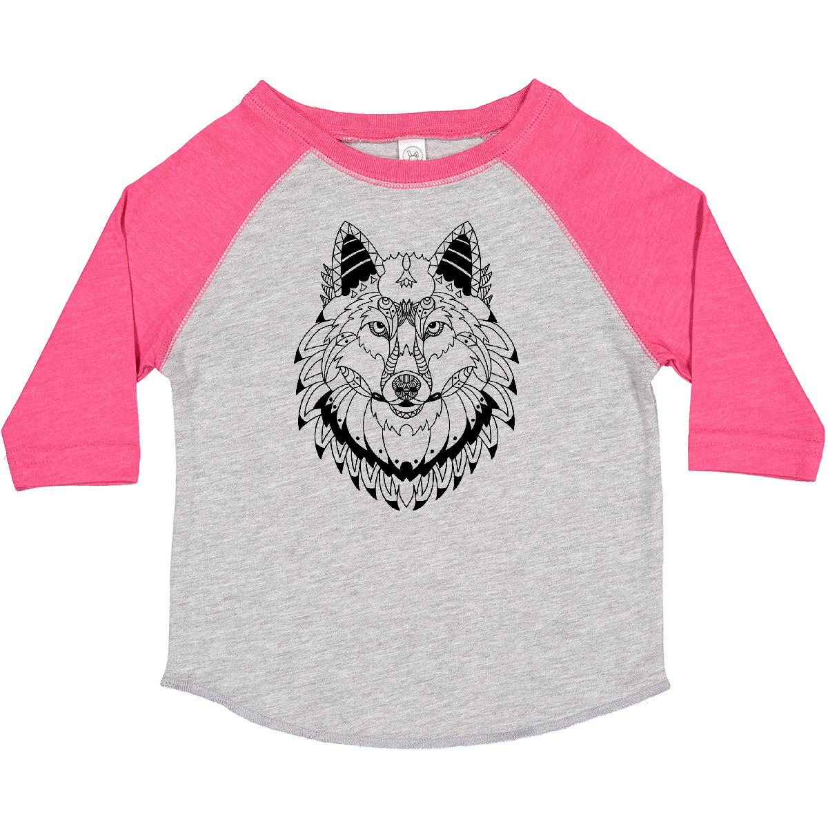Inktastic Tribal Wolfskopf Kleinkind T-Shirt Tiere Tier Wild Wald Leben Stamm - Bild 3 von 10