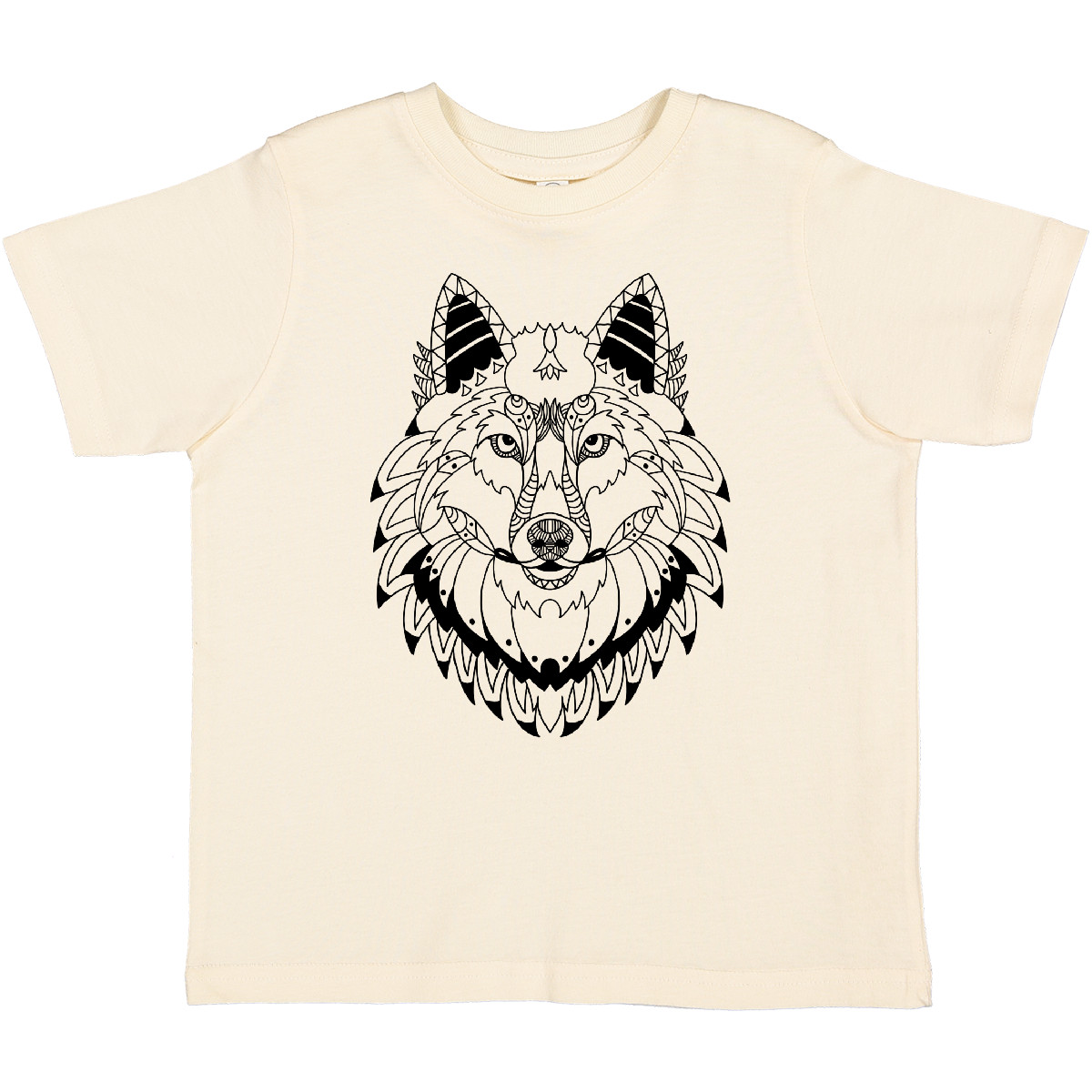Inktastic Tribal Wolfskopf Kleinkind T-Shirt Tiere Tier Wild Wald Leben Stamm - Bild 5 von 10
