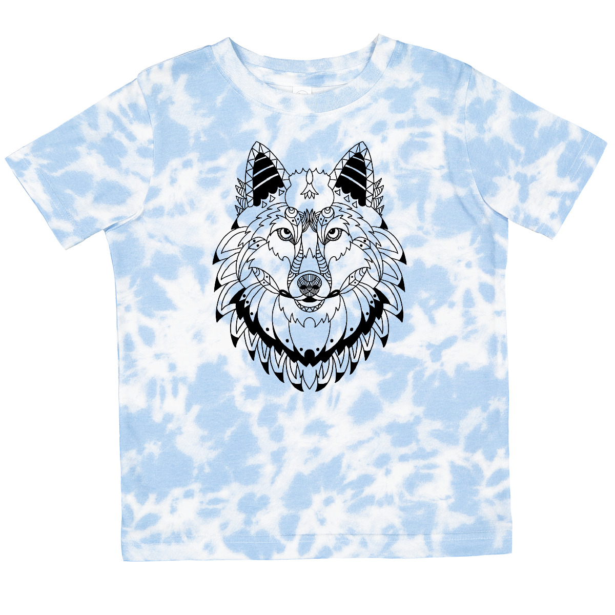 Inktastic Tribal Wolfskopf Kleinkind T-Shirt Tiere Tier Wild Wald Leben Stamm - Bild 8 von 10