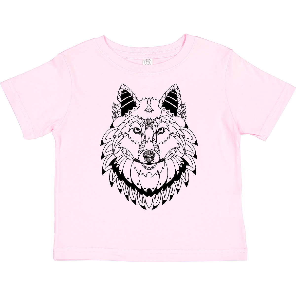 Inktastic Tribal Wolfskopf Kleinkind T-Shirt Tiere Tier Wild Wald Leben Stamm - Bild 6 von 10