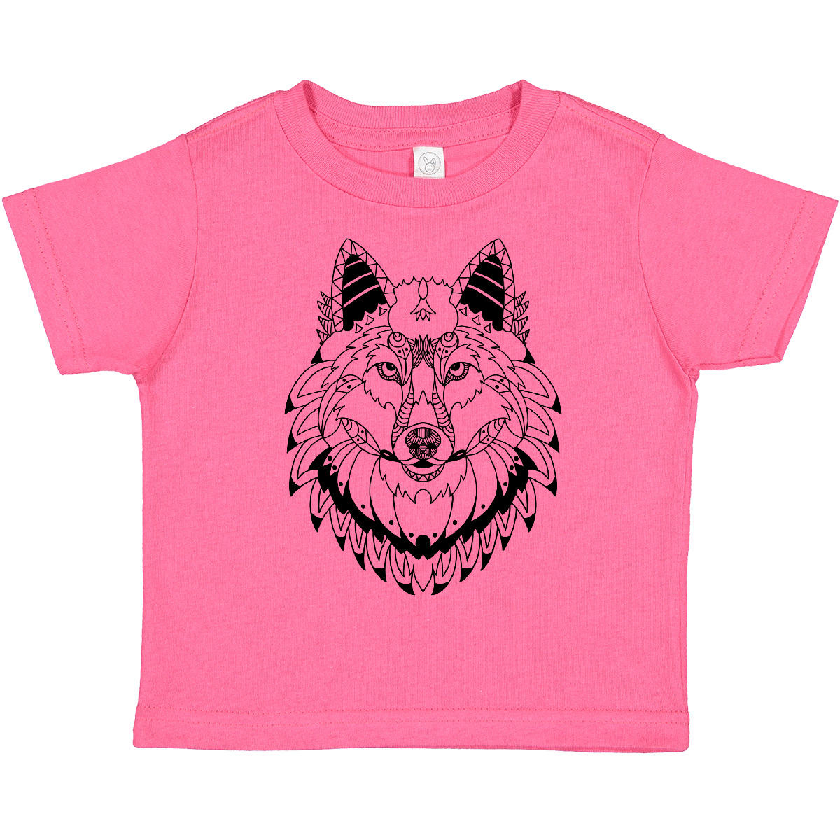 Inktastic Tribal Wolfskopf Kleinkind T-Shirt Tiere Tier Wild Wald Leben Stamm - Bild 4 von 10