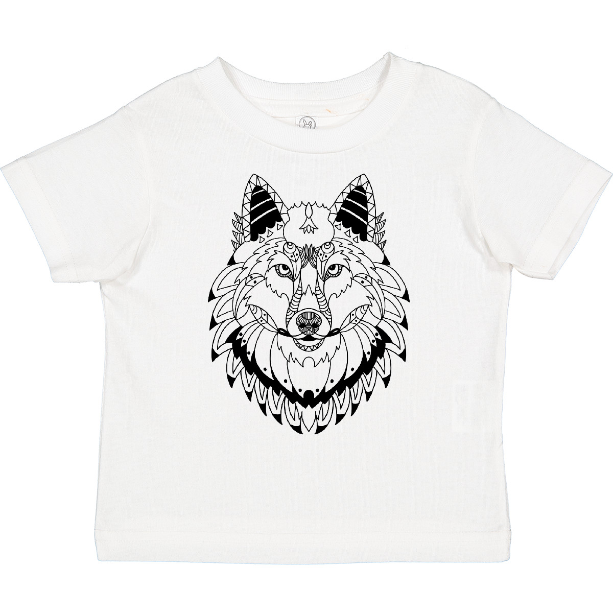 Inktastic Tribal Wolfskopf Kleinkind T-Shirt Tiere Tier Wild Wald Leben Stamm - Bild 9 von 10