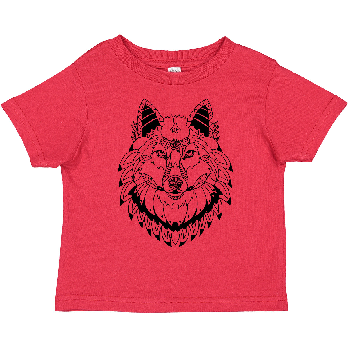 Inktastic Tribal Wolfskopf Kleinkind T-Shirt Tiere Tier Wild Wald Leben Stamm - Bild 7 von 11