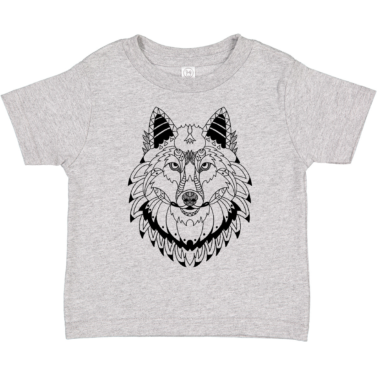 Inktastic Tribal Wolfskopf Kleinkind T-Shirt Tiere Tier Wild Wald Leben Stamm - Bild 2 von 10