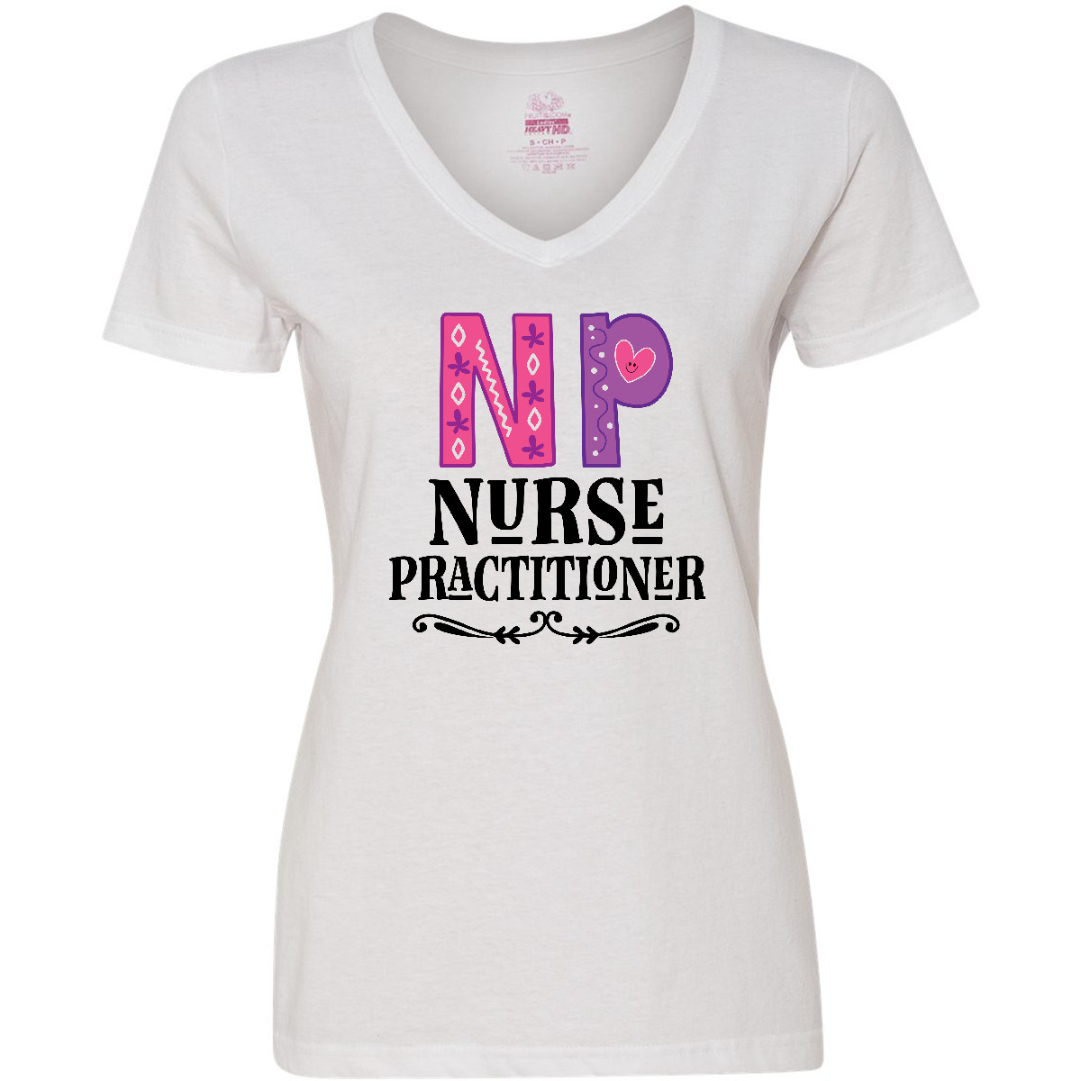 Inktastic Nurse Practitioner NP Appreciation Women's V-Neck T-Shirt Occupation