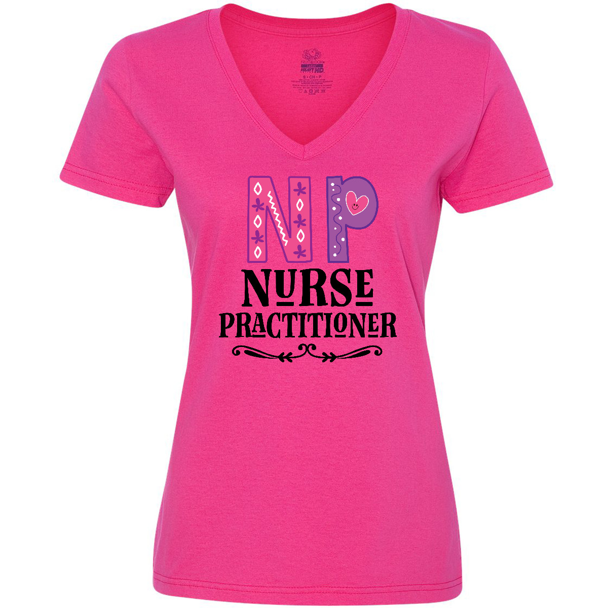 Inktastic Nurse Practitioner NP Appreciation Women's V-Neck T-Shirt Occupation