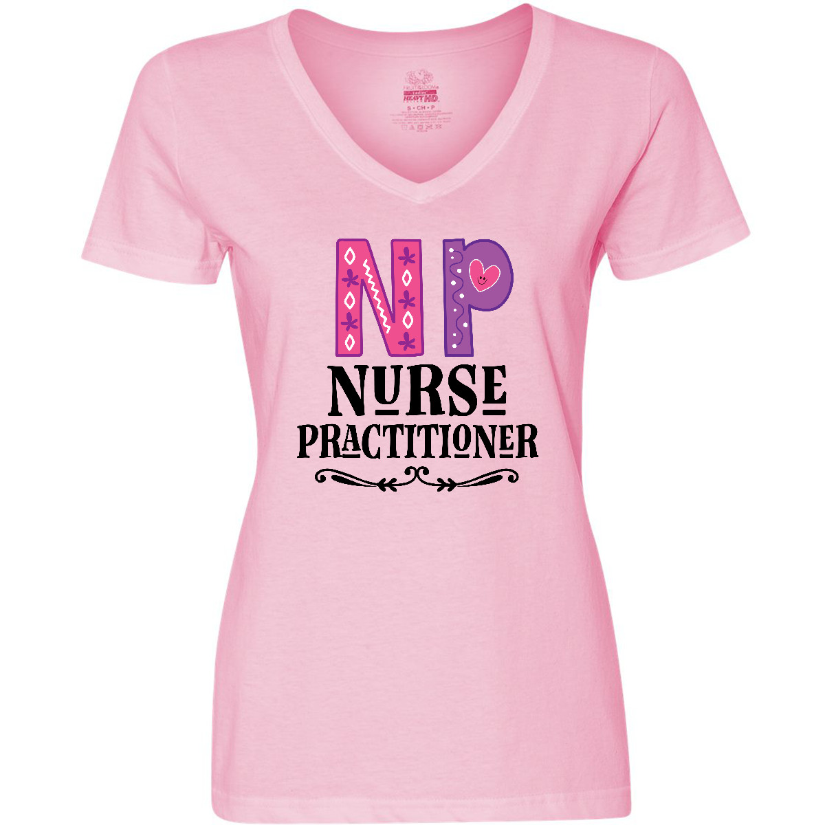 Inktastic Nurse Practitioner NP Appreciation Women's V-Neck T-Shirt Occupation