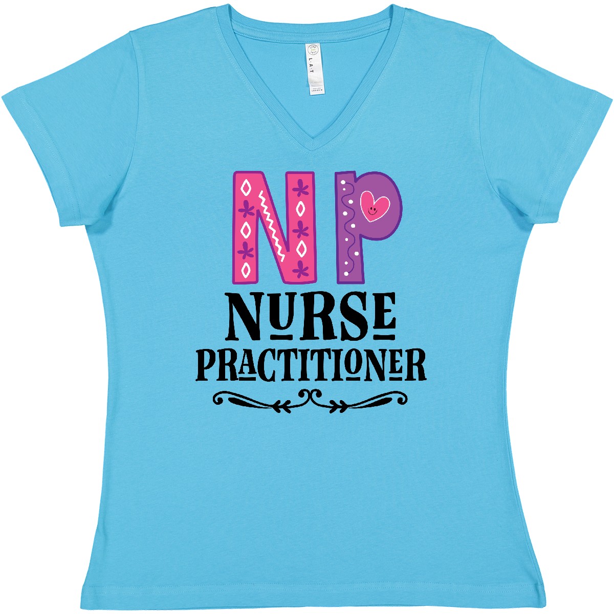 Inktastic Nurse Practitioner NP Appreciation Women's V-Neck T-Shirt Occupation