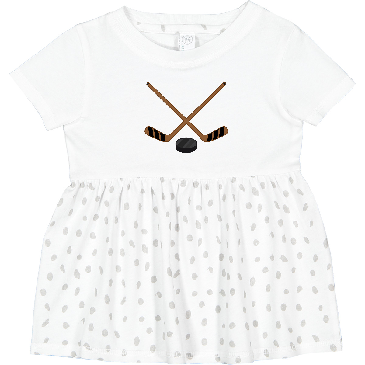 Inktastic Sports Hockey Sticks Infant Dress Player Stick Puck Game Ice Rink
