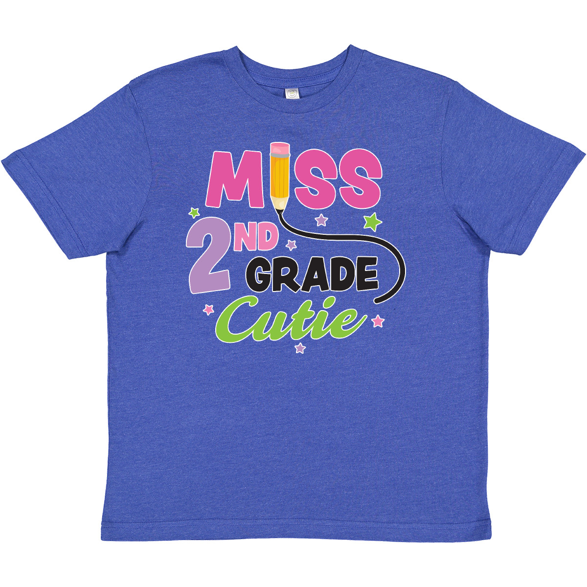 Inktastic Miss 2nd Grade Cutie With Pencil And Stars Youth T-Shirt Back Second - Picture 10 of 10