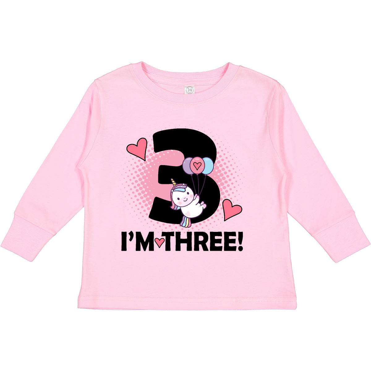 Inktastic 3rd Birthday 3 Year Old Girl Unicorn Toddler Long Sleeve T-Shirt Three - Picture 8 of 9