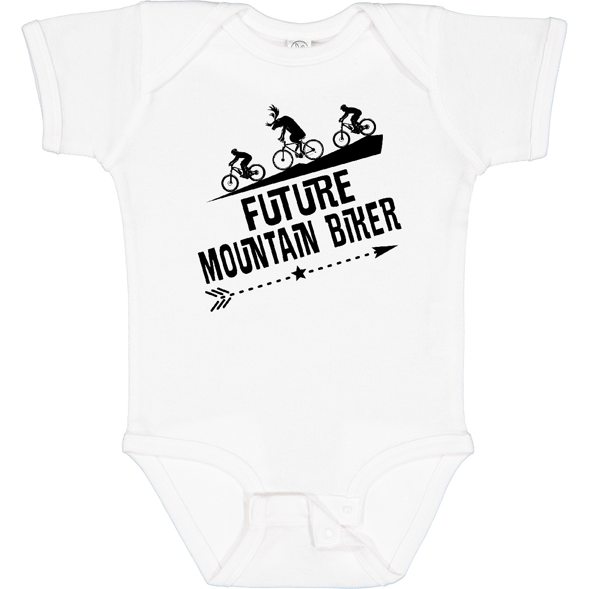Inktastic Mountain Biking Funny Future Biker Baby Bodysuit Bike Trail Exercise