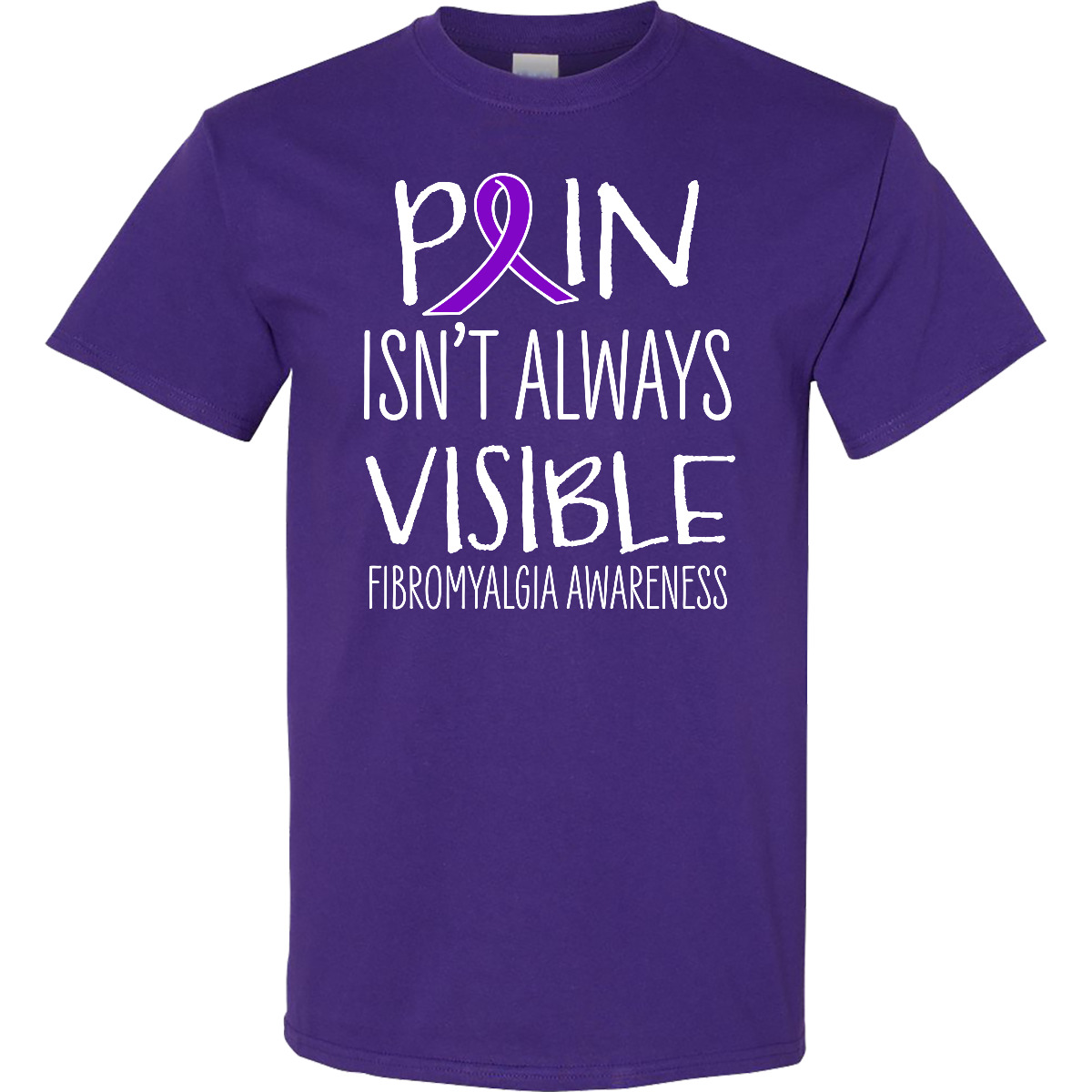 Inktastic Fibromyalgia Awareness Pain Isn’t Always Visible T-Shirt Chronic Cure