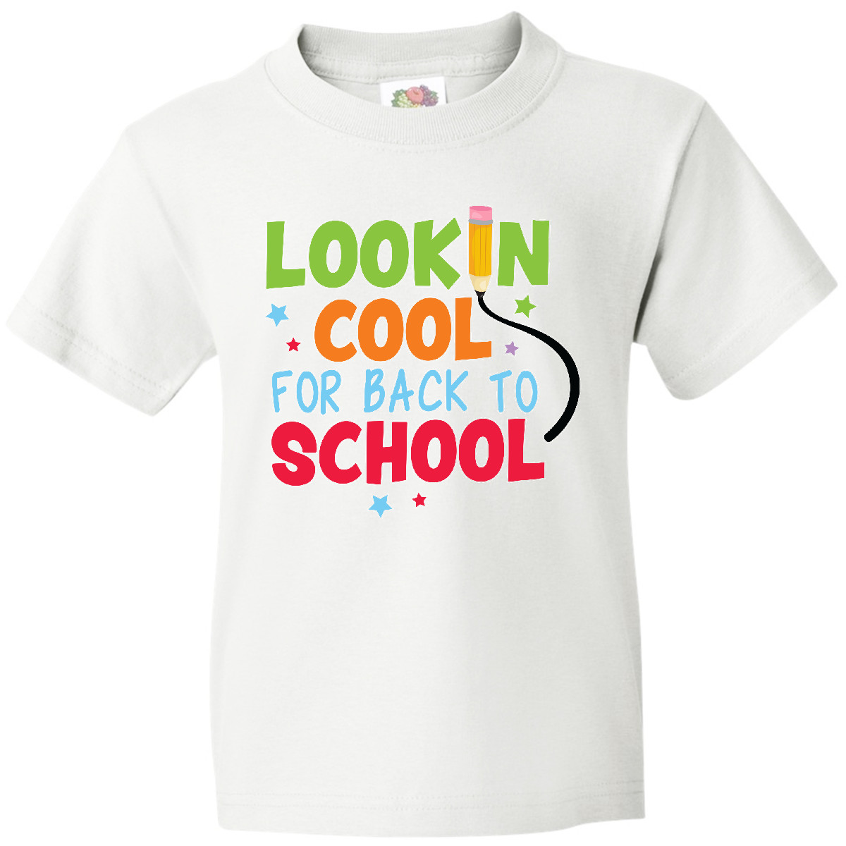 Inktastic Lookin Cool For Back To School Youth T-Shirt Class Pencil Stars 1st As - Picture 9 of 9