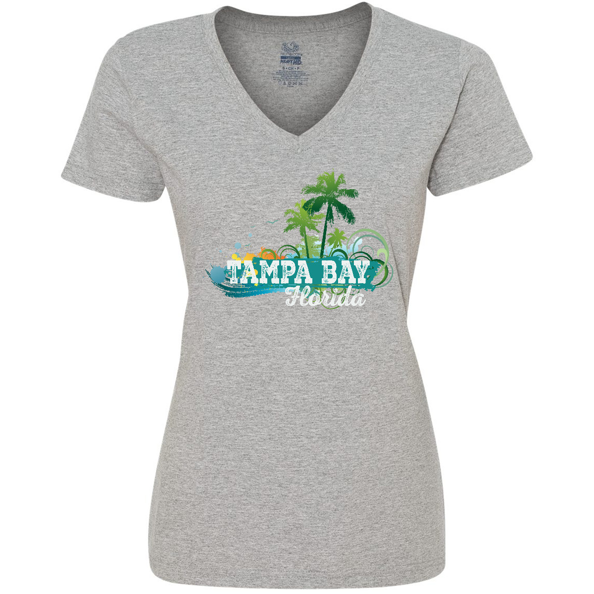 Inktastic Tampa Bay Florida Beach Trip Women's V-Neck T-Shirt Travel Vacation - Picture 3 of 3
