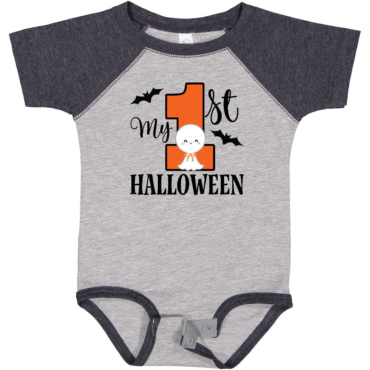 Inktastic First Halloween Baby Outfit Infant Creeper Babys Bat Holiday One-piece - Picture 3 of 8
