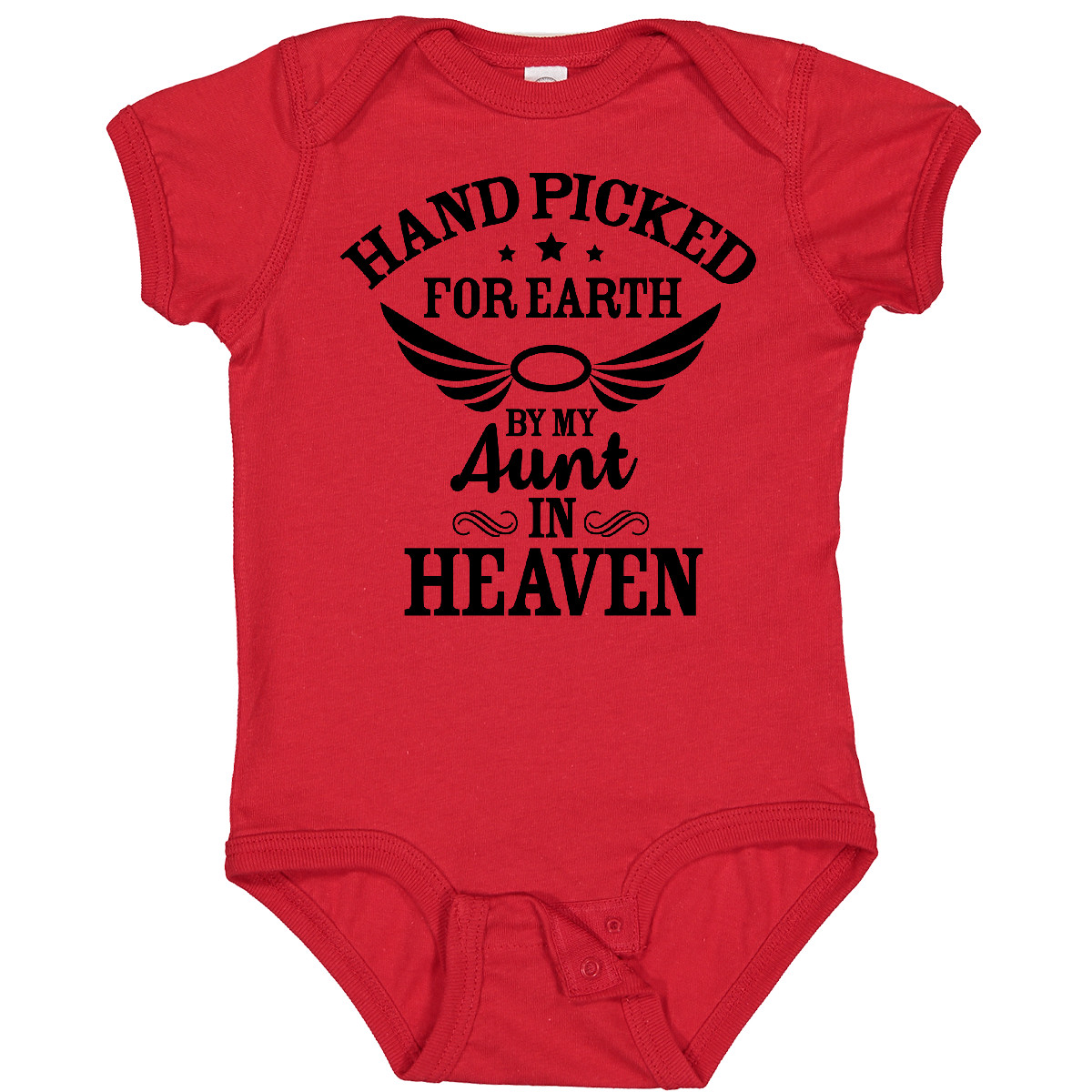 Inktastic Handpicked For Earth By My Aunt In Heaven With Angel Baby Body - Bild 18 von 25