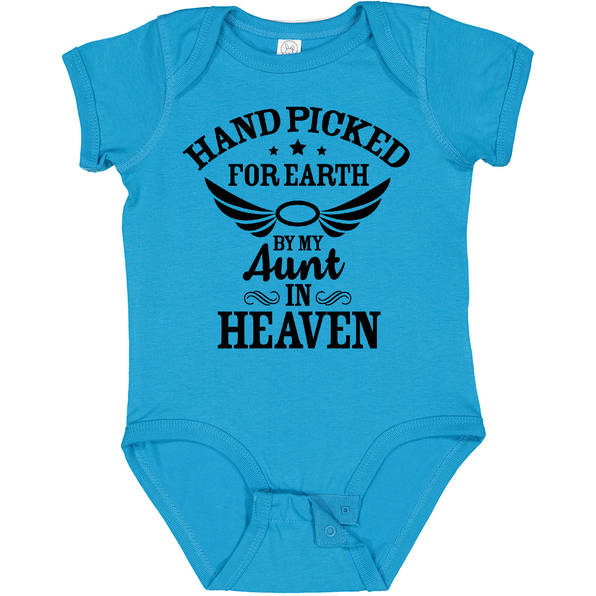 Inktastic Handpicked For Earth By My Aunt In Heaven With Angel Baby Body - Bild 22 von 25