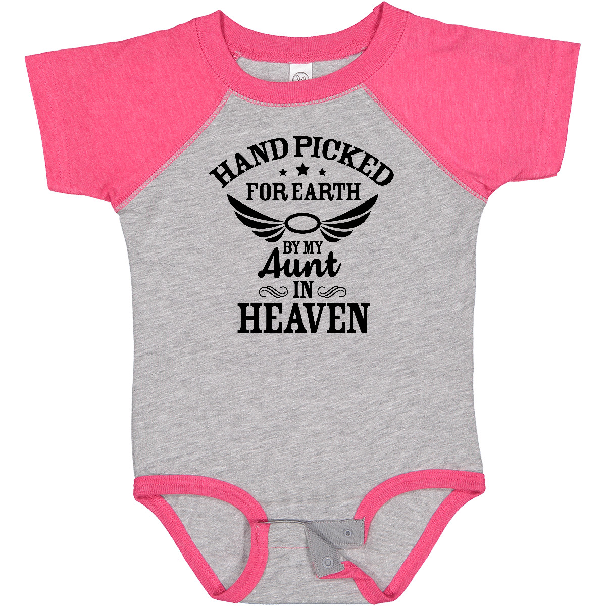 Inktastic Handpicked For Earth By My Aunt In Heaven With Angel Baby Body - Bild 8 von 25