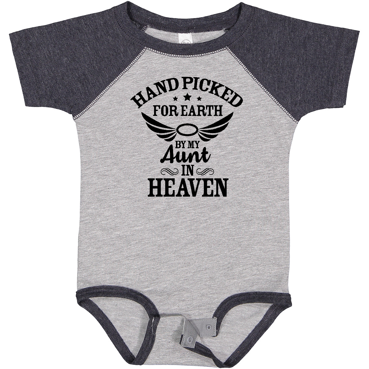 Inktastic Handpicked For Earth By My Aunt In Heaven With Angel Baby Body - Bild 9 von 25