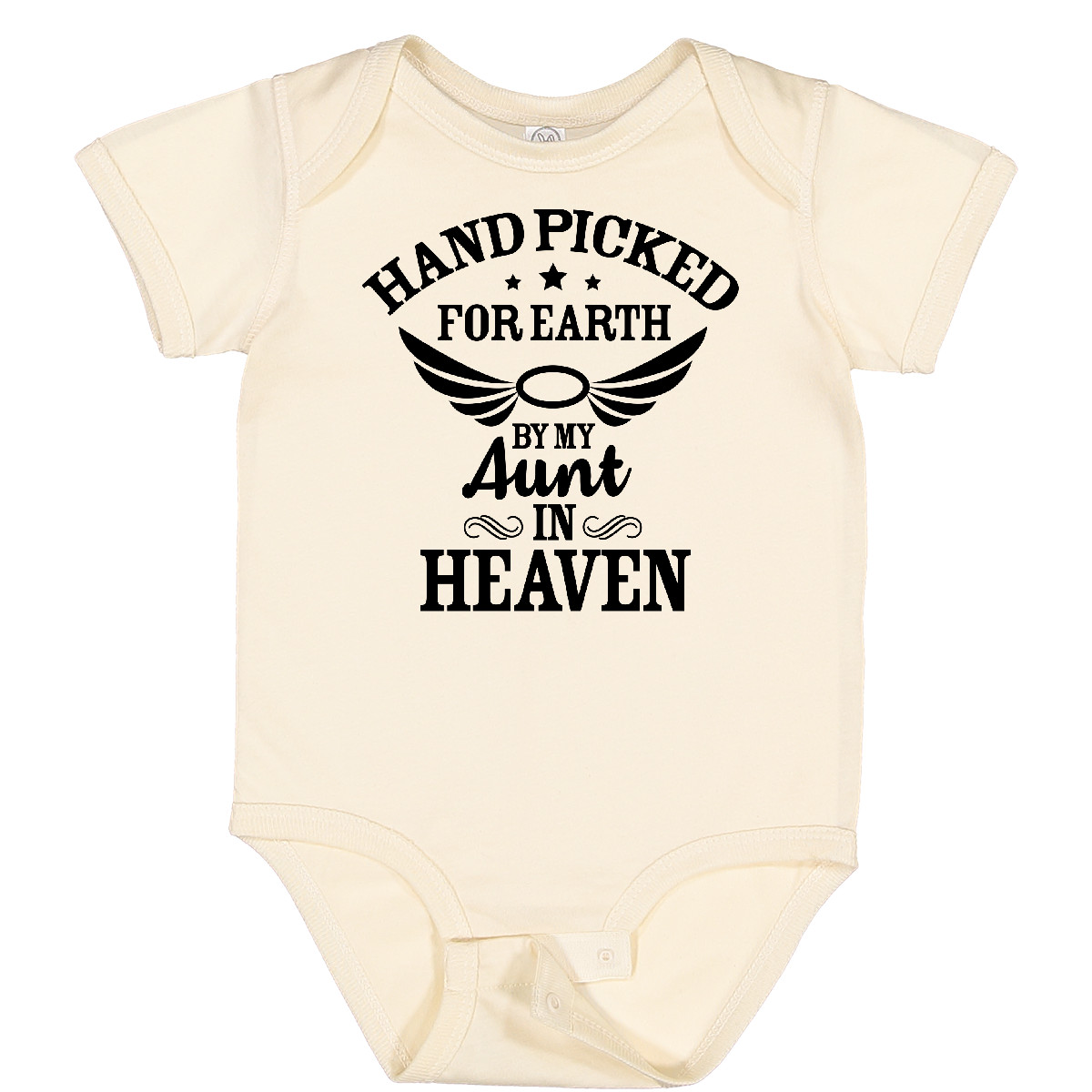 Inktastic Handpicked For Earth By My Aunt In Heaven With Angel Baby Body - Bild 15 von 25
