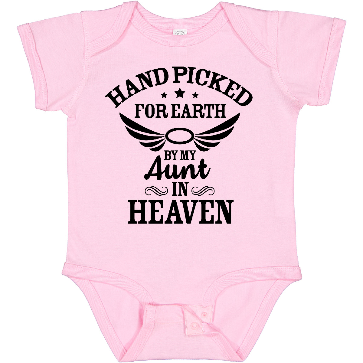 Inktastic Handpicked For Earth By My Aunt In Heaven With Angel Baby Body - Bild 16 von 25