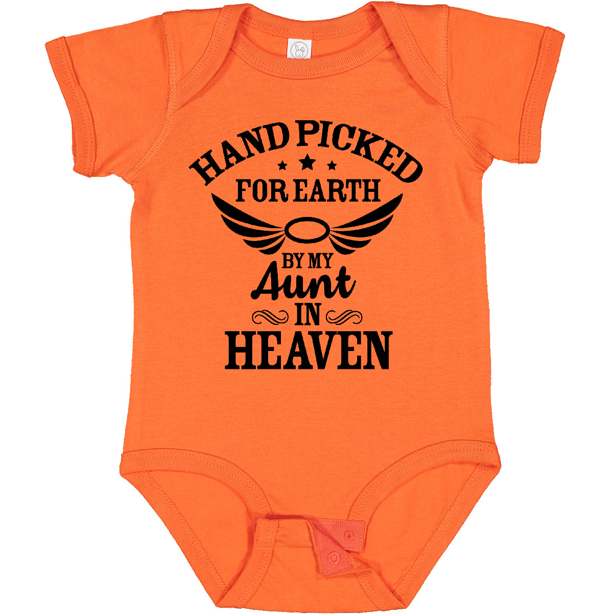 Inktastic Handpicked For Earth By My Aunt In Heaven With Angel Baby Bodysuit - Picture 16 of 26