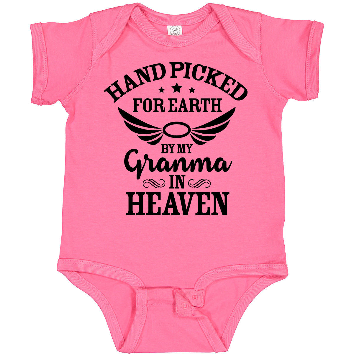 Inktastic Handpicked For Earth By My Granma In Heaven With Angel Baby Bodysuit - Picture 6 of 10