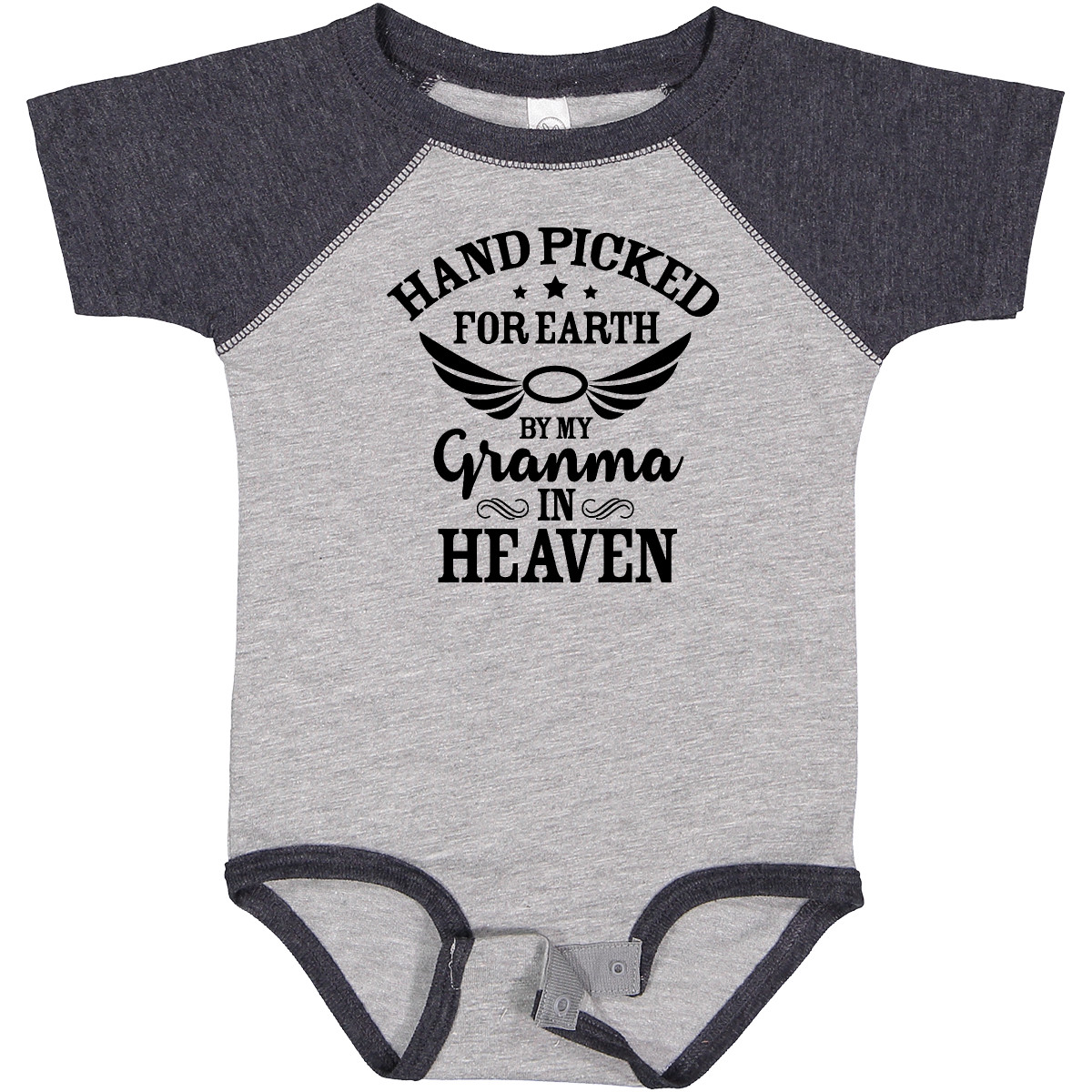 Inktastic Handpicked For Earth By My Granma In Heaven With Angel Baby Bodysuit - Picture 5 of 10