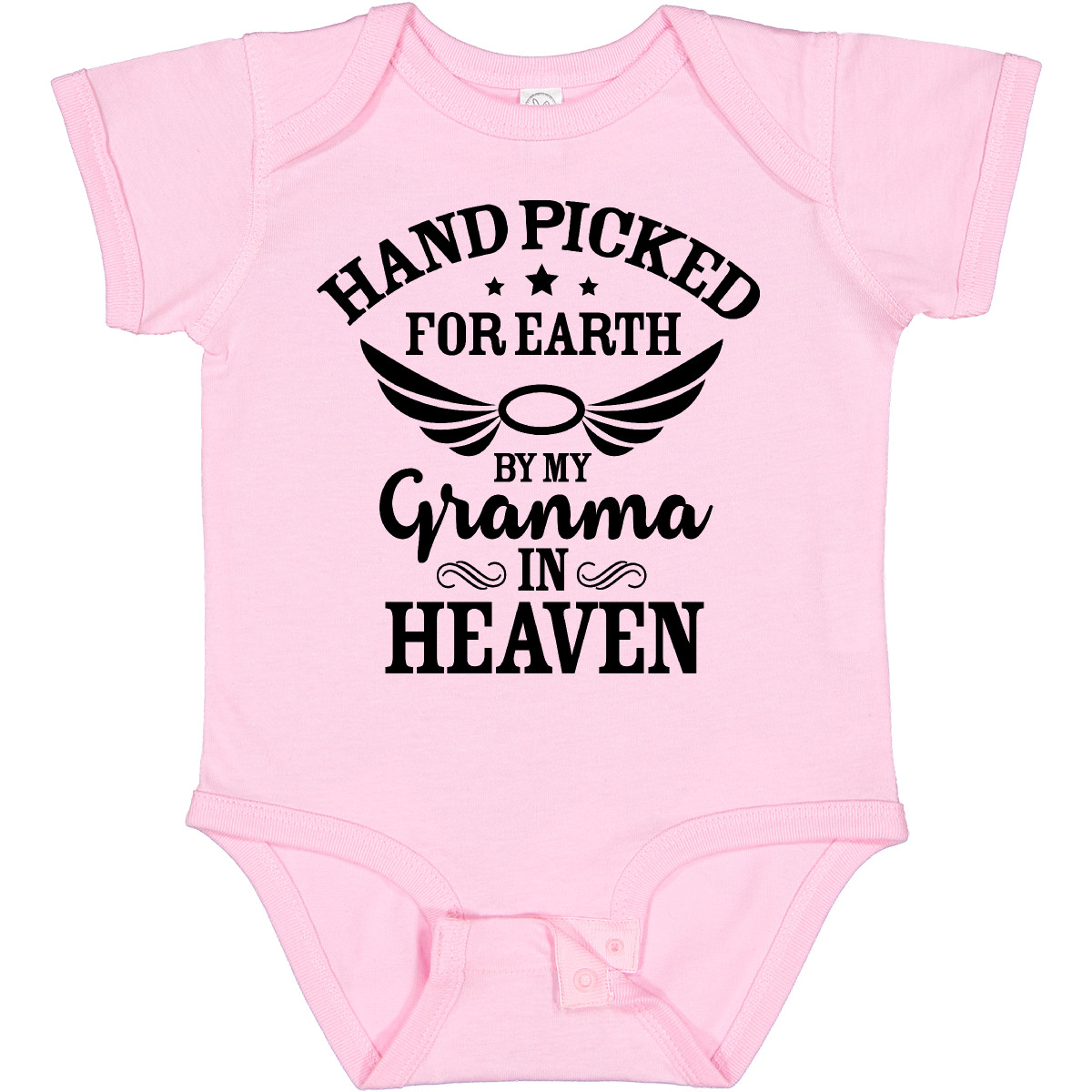Inktastic Handpicked For Earth By My Granma In Heaven With Angel Baby Bodysuit - Picture 8 of 10