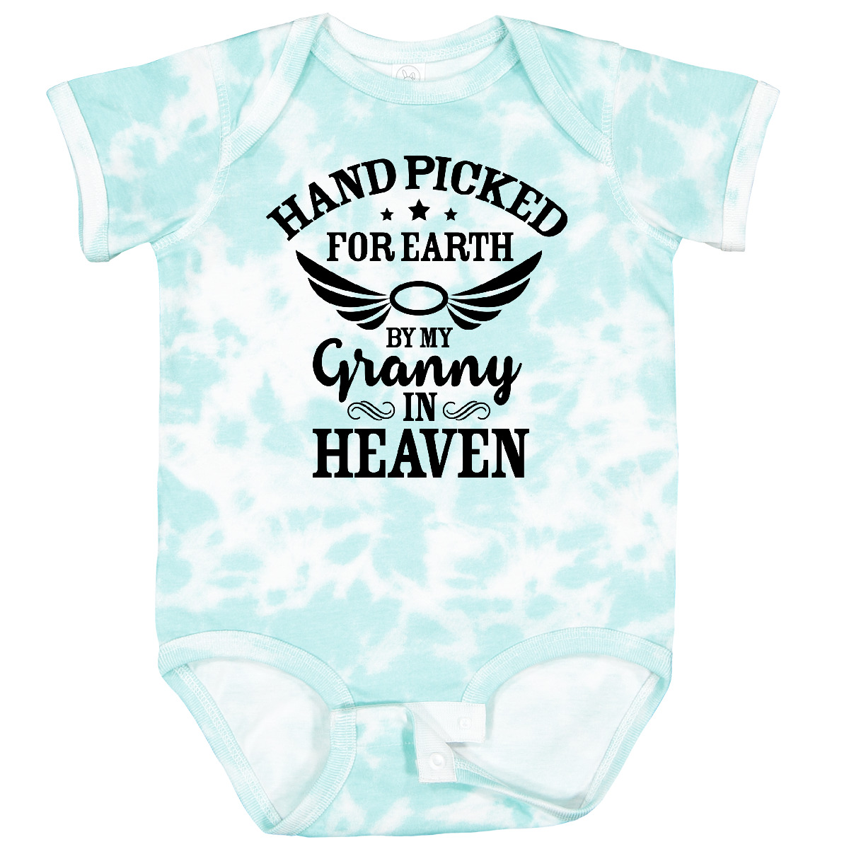 Inktastic Handpicked For Earth By My Granny In Heaven With Angel Baby Bodysuit - Picture 8 of 10