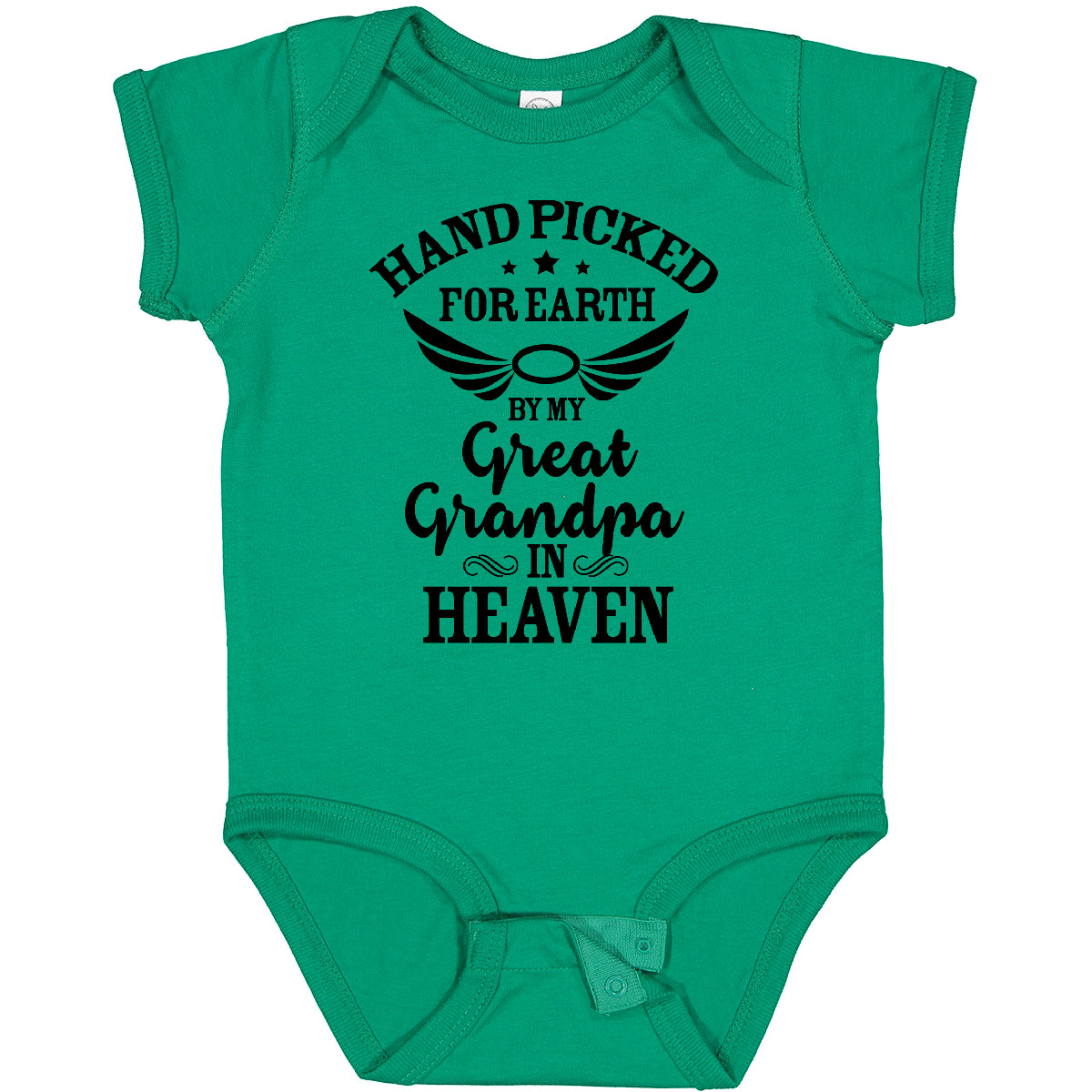 Inktastic Handpicked For Earth By My Great Grandpa In Heaven Baby Bodysuit Halo - Bild 13 von 27
