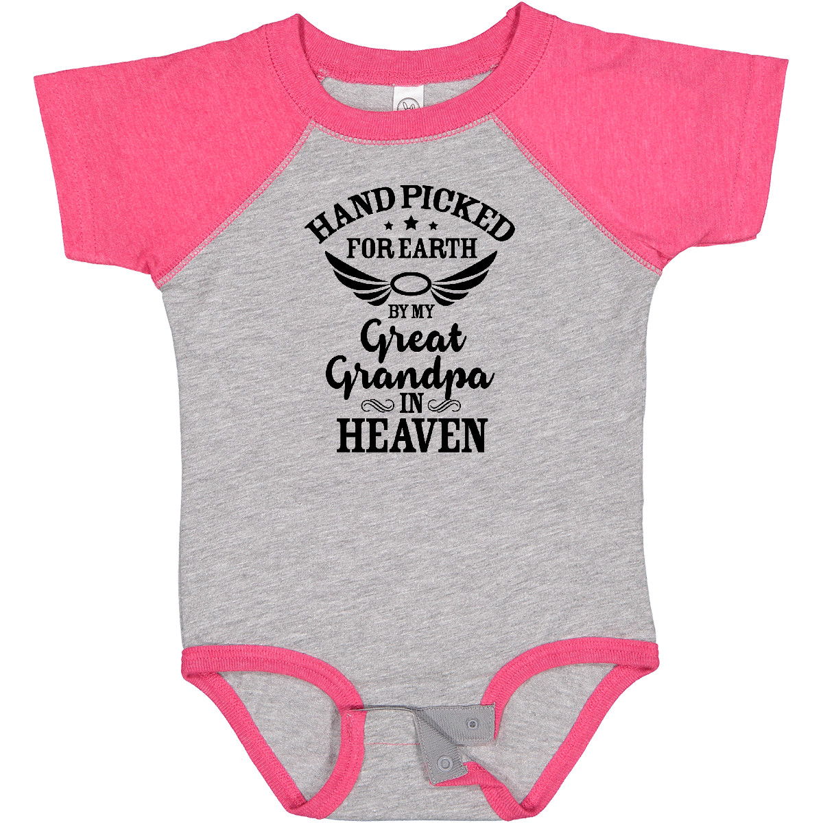 Inktastic Handpicked For Earth By My Great Grandpa In Heaven Baby Bodysuit Halo - Bild 8 von 27