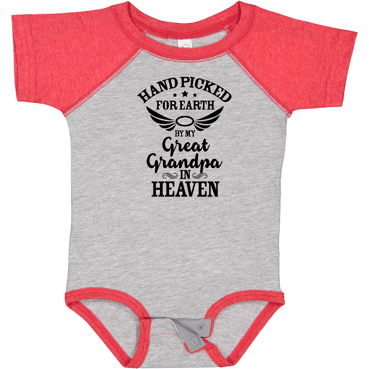 Inktastic Handpicked For Earth By My Great Grandpa In Heaven Baby Bodysuit Halo - Bild 10 von 27
