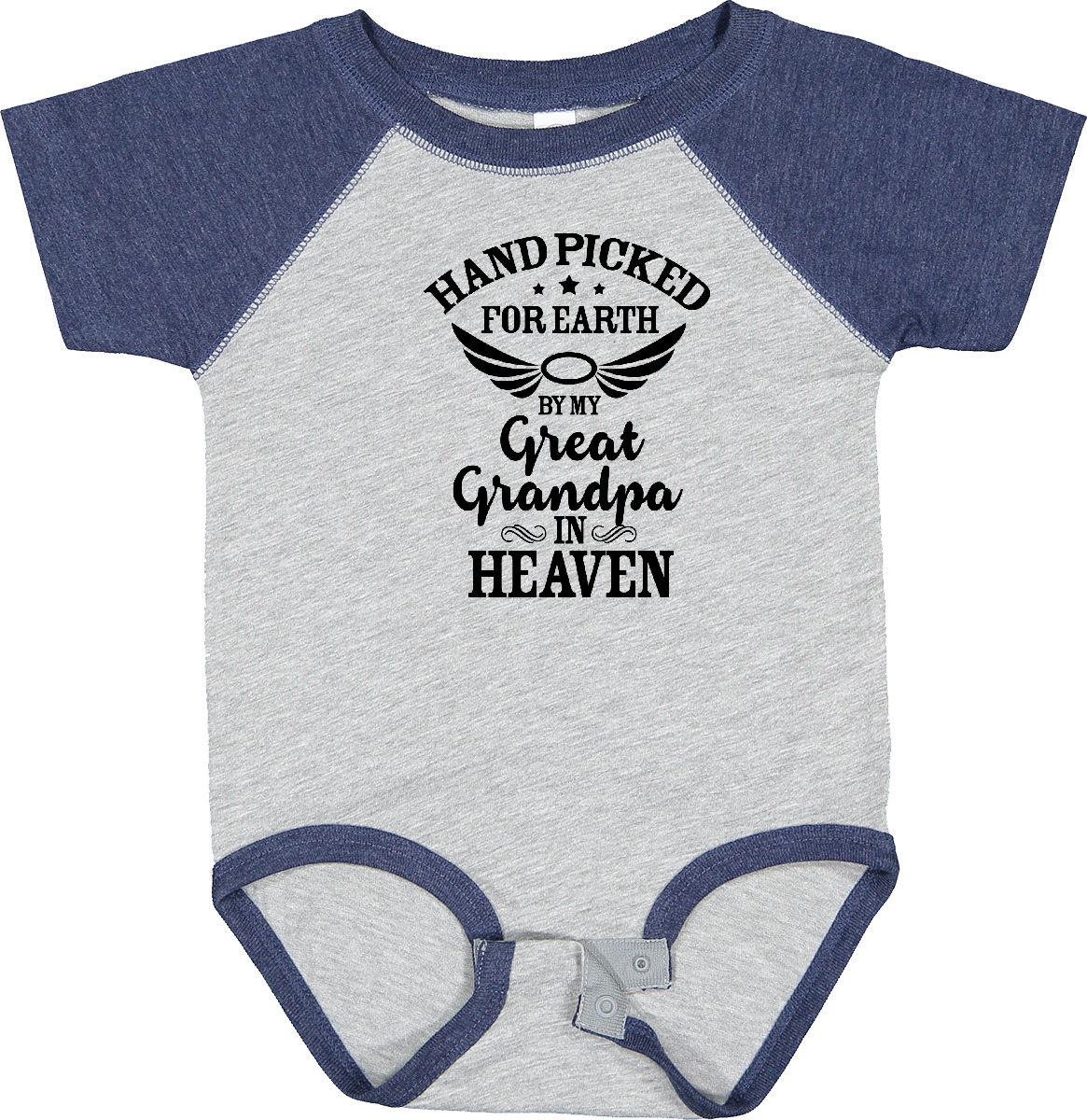 Inktastic Handpicked For Earth By My Great Grandpa In Heaven Baby Bodysuit Halo - Bild 9 von 27