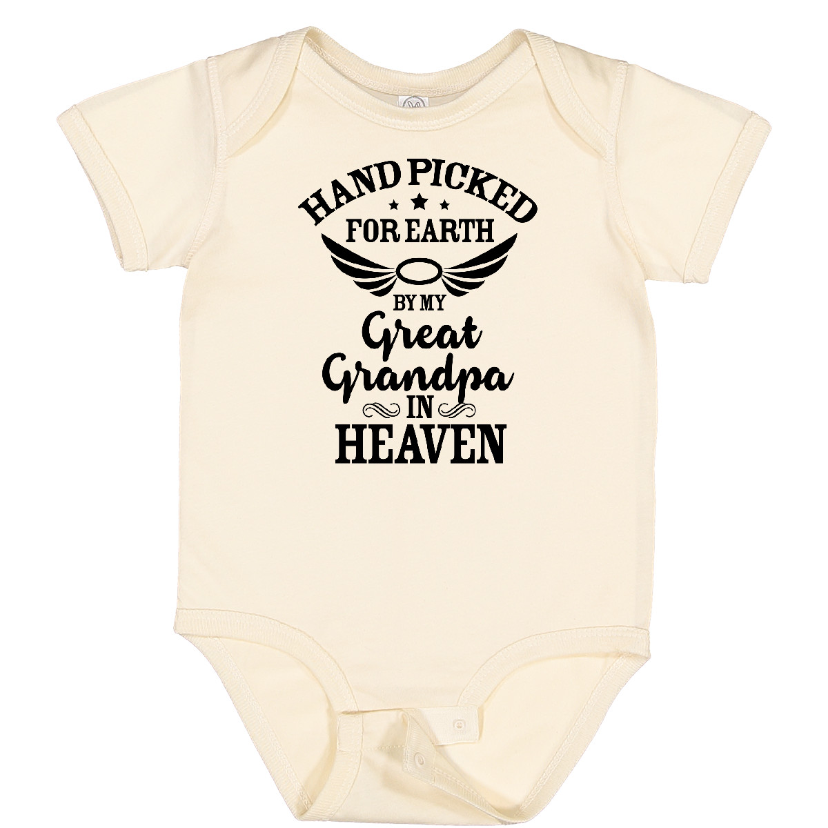 Inktastic Handpicked For Earth By My Great Grandpa In Heaven Baby Bodysuit Halo - Bild 16 von 27