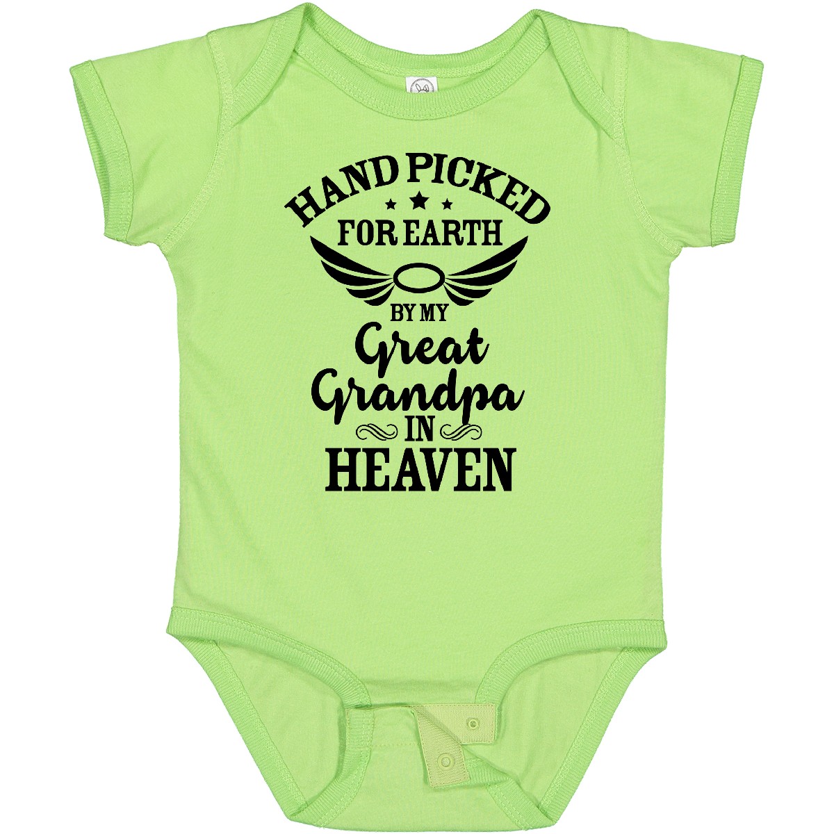 Inktastic Handpicked For Earth By My Great Grandpa In Heaven Baby Bodysuit Halo - Bild 14 von 27