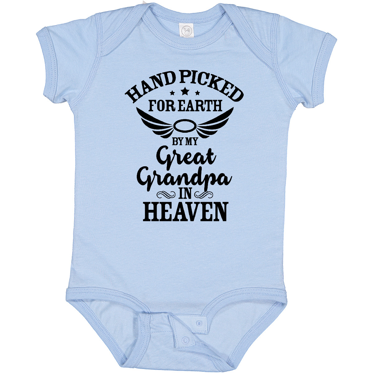 Inktastic Handpicked For Earth By My Great Grandpa In Heaven Baby Bodysuit Halo - Bild 4 von 27