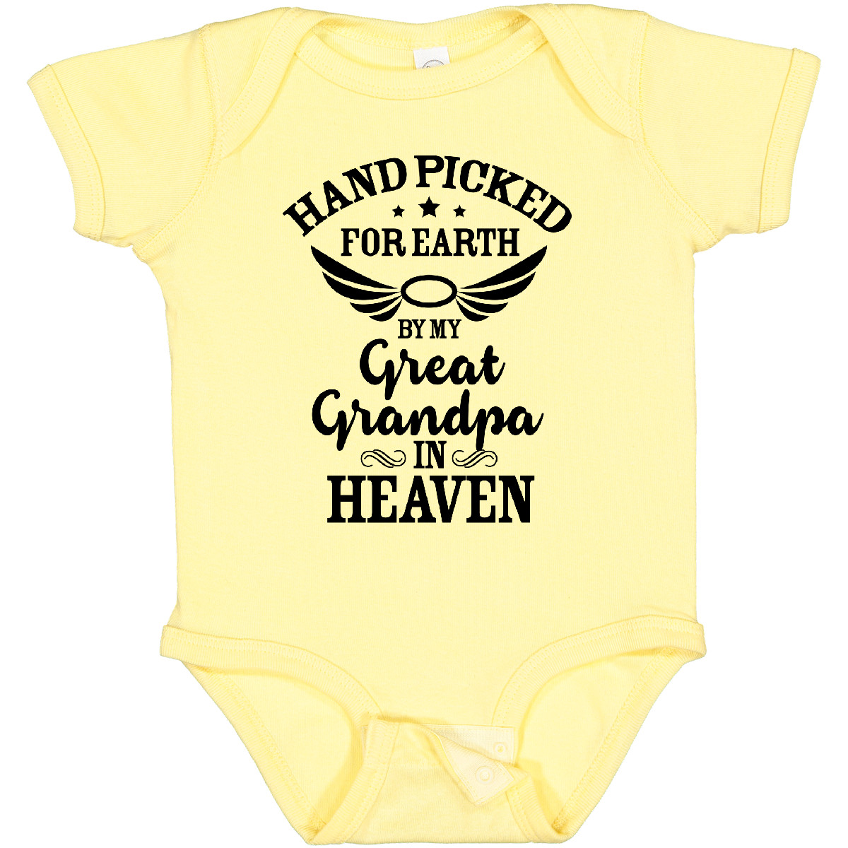 Inktastic Handpicked For Earth By My Great Grandpa In Heaven Baby Bodysuit Halo - Bild 3 von 27