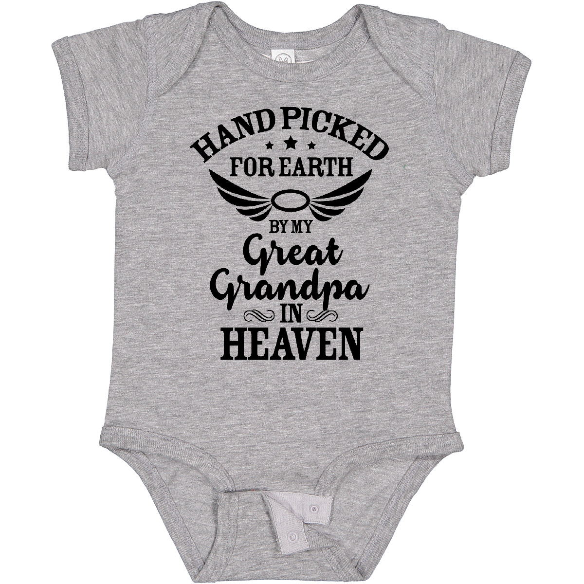Inktastic Handpicked For Earth By My Great Grandpa In Heaven Baby Bodysuit Halo - Bild 7 von 27