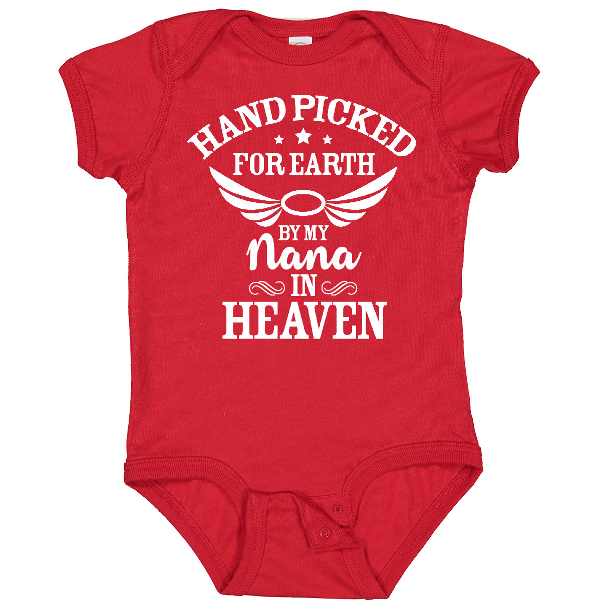 Inktastic Handpicked For Earth By My Nana In Heaven With Angel Baby Bodysuit Na - Picture 9 of 11