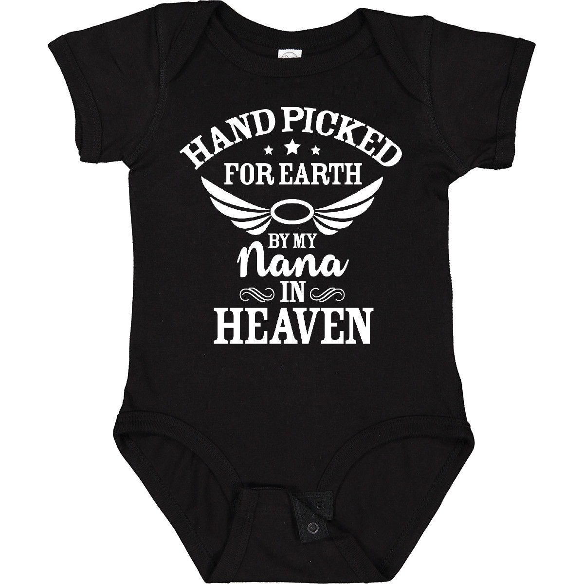 Inktastic Handpicked For Earth By My Nana In Heaven With Angel Baby Bodysuit Na - Picture 2 of 11