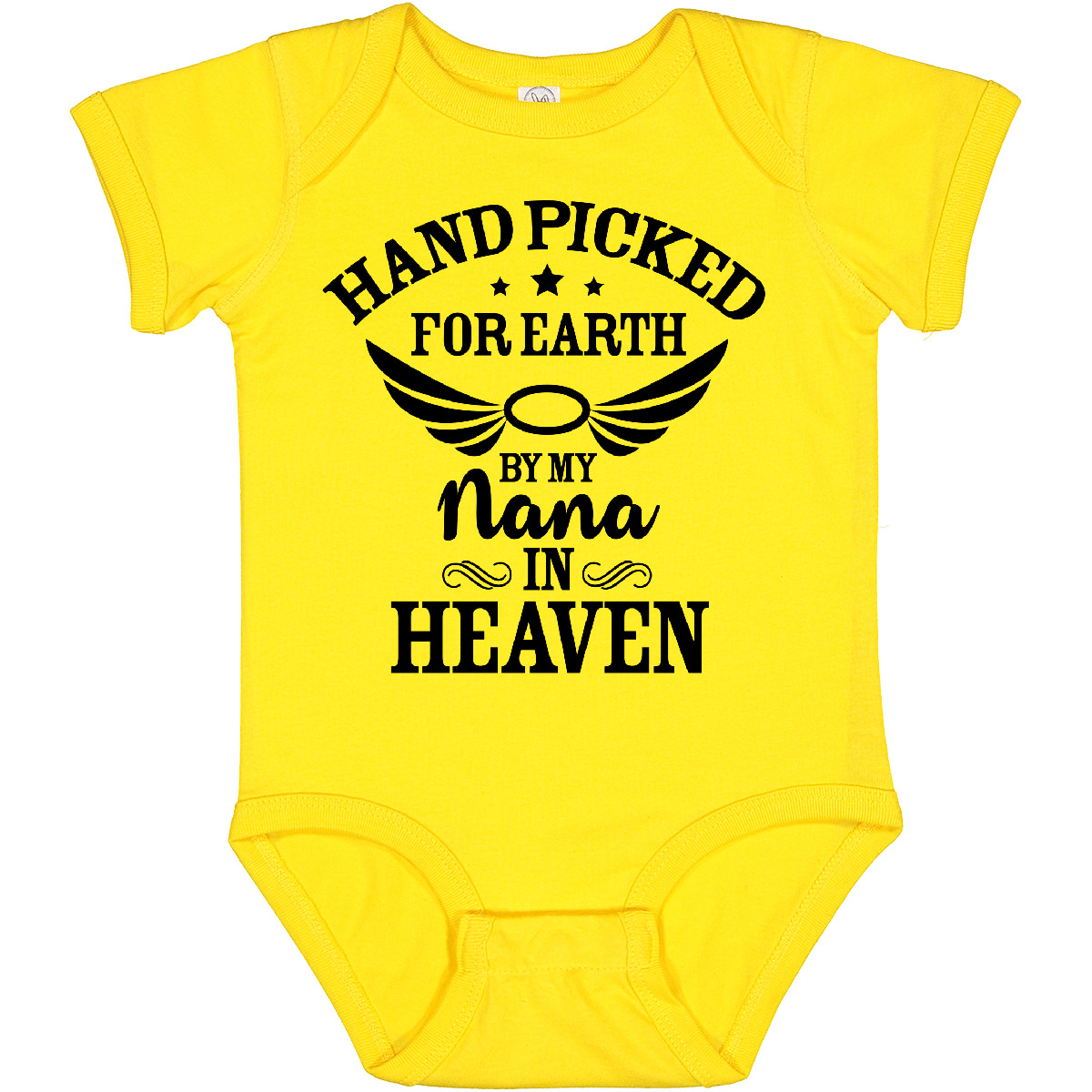 Inktastic Handpicked For Earth By My Nana In Heaven With Angel Baby Bodysuit Na - Picture 25 of 25
