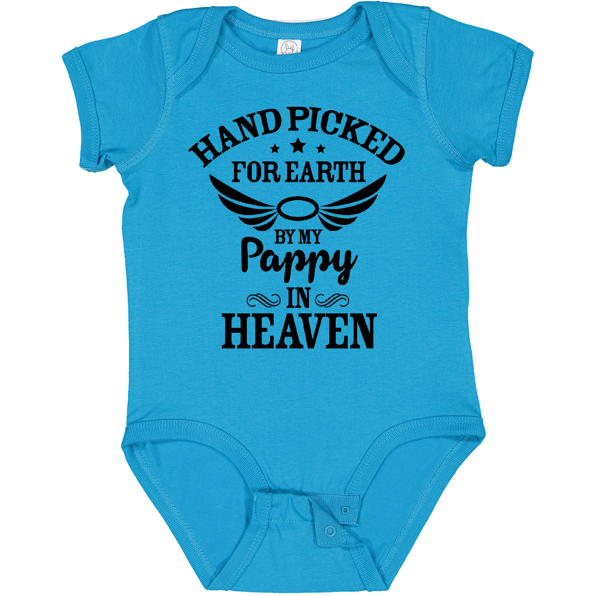 Inktastic Handpicked For Earth By My Pappy In Heaven With Angel Baby Bodysuit - Picture 11 of 12